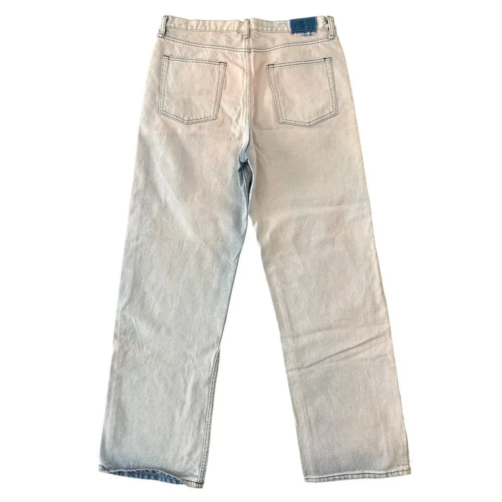 BDG UO Baggy Skate Fit Wide Leg Jeans in Pink Wash Men’s Size 34 x 32
